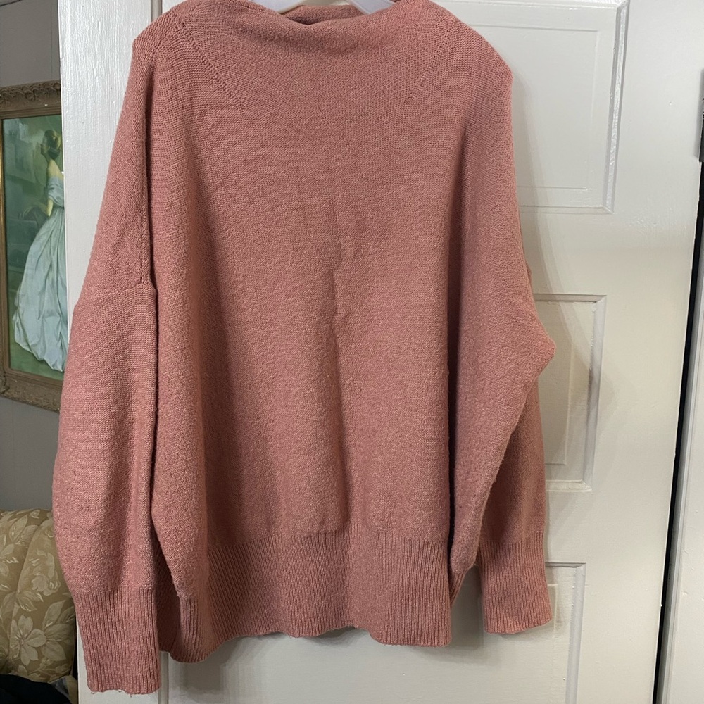 Ava & Viv Dusty Rose Cowl Neck Sweater